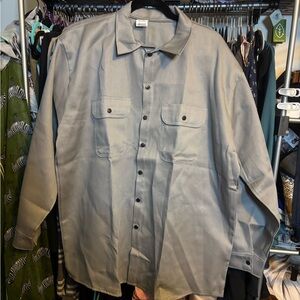 PROBAN Classic Gray Flame Resistant FR-7R Button-Down Work Shirt for Men